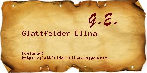 Glattfelder Elina névjegykártya